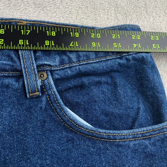 Carhartt Mens Work Jeans Size 46x30 Relaxed Fit Blue Denim B21DST Straight Leg - Picture 5 of 15